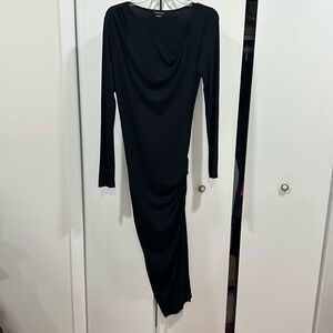 Asymmetric neckline Bebe dress
